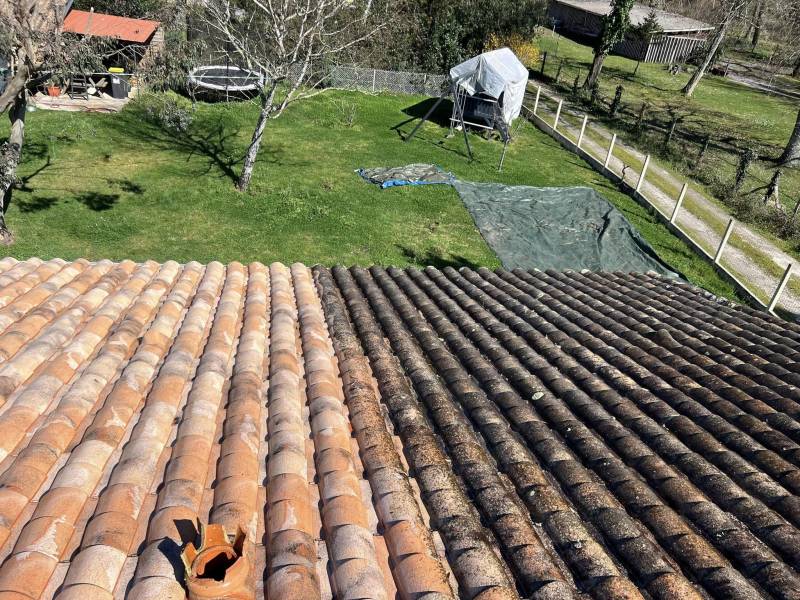 Nettoyage et démoussage de toiture par un professionnel dans le Médoc 33